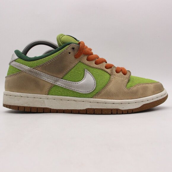 Nike SB Dunk Low PRO WC Escargot Men's Size 8 Tan Green Sneakers FQ7585-200 - Picture 1 of 9